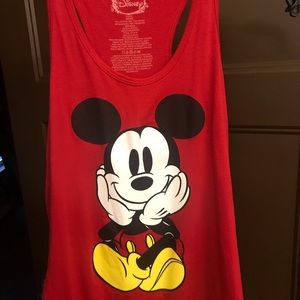 Small Red Mickey Mouse Racerback Tank